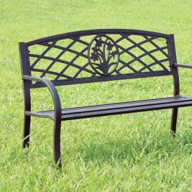 Minot Slated Seat Patio Bench