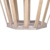 Wooden Lattice Pentagon Lantern with Rope Handle, Beige