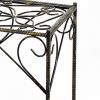 Scrolled Metal Frame Plant Stand with Square Top, Large, Black