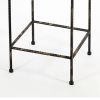Scrolled Metal Frame Plant Stand with Square Top, Large, Black