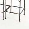 Scrolled Metal Frame Plant Stand with Square Top, Set of 2, Black