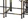 Lattice Cut Square Top Plant Stand with Tubular Legs, Set of 3, Black