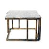 Granite Top Plant Stand with Tubular Base, Black and Gray