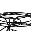 Swirl Mosaic Iron Frame Plant Stand, Glossy Black