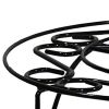 Swirl Mosaic Iron Frame Plant Stand, Glossy Black
