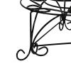 Swirl Mosaic Iron Frame Plant Stand, Glossy Black