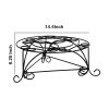 Swirl Mosaic Iron Frame Plant Stand, Glossy Black