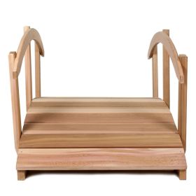 8-ft Wood Garden Bridge w/ Side Rails