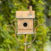63" Tall Colonial Style Birdhouse Garden Stake in Antique Copper