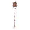 63" Tall Colonial Style Birdhouse Garden Stake in Antique Copper