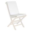 White Hinged Chair Cushions