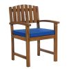 5pc. Oval Dining Chair Set w/ Blue Cushions