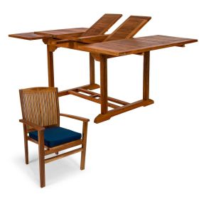 5pc. Ext. Stacking Set w/ Blue Cushions