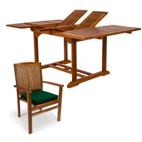 5pc. Ext. Stacking Set w/ Green Cushions
