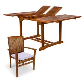 5pc. Ext. Stacking Set w/ Royal White Cushions