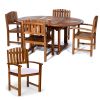 5pc. Oval Dining Chair Set w/ Royal White Cushions