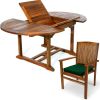 5pc. Oval Stacking Chair Set w/ Green Cushions