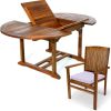 5pc. Oval Stacking Chair Set w/ Royal White Cushions
