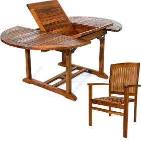5pc. Oval Stacking Chair Set