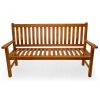 Teak Wave Bench