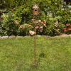 Country Style Iron Birdhouse Stake "Round House"