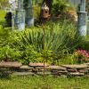 Country Style Iron Birdhouse Stake "Round House"
