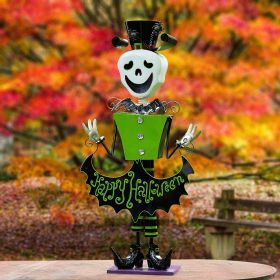 52.5" Tall Iron Halloween Skeleton Figurine "Becca"
