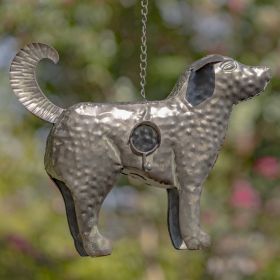Galvanized Hanging Animal Birdhouse - Dog