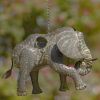 Galvanized Hanging Animal Birdhouse - Elephant