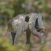 Galvanized Hanging Animal Birdhouse - Elephant