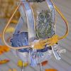 42.5" Tall Metal Pumpkin Witch with Owl Candy Holder Halloween Decoration