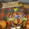 28.25" Tall Top Hat Jack-O-Lantern Figurine with BOO Sign