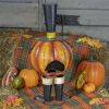 28.25" Tall Top Hat Jack-O-Lantern Figurine with BOO Sign
