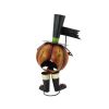 28.25" Tall Top Hat Jack-O-Lantern Figurine with BOO Sign