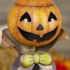 27" Tall Big Head Pumpkin Figurine with Candy Jar "Jack"