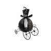 Victorian Style Halloween Pumpkin Carriage with Top Hat & Skull Detail