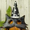 "Binx" 26" Tall Iron Pumpkin Masquerade Cat Halloween Figurine