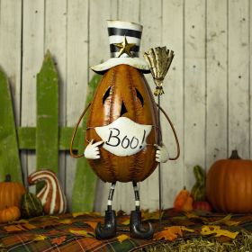 27.5" Tall Top Hat Jack-O-Lantern with Face Mask