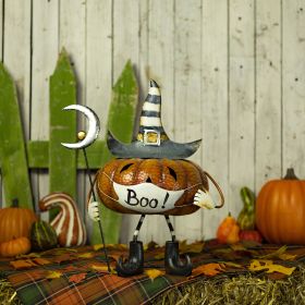 20.5" Tall Witch Hat Jack-O-Lantern with Face Mask