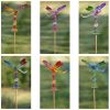 Set of 6 Assorted 54" Five Tone Acrylic Dragonfly Garden Stakes