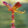 Set of 6 Assorted 54" Five Tone Acrylic Dragonfly Garden Stakes