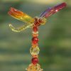 Set of 6 Assorted 54" Five Tone Acrylic Dragonfly Garden Stakes