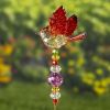 Set of 6 Assorted 22" Tall Red Acrylic Cardinal Pot Stakes