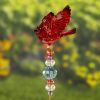 Set of 6 Assorted 22" Tall Red Acrylic Cardinal Pot Stakes