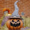 31" Tall Iron Jack-O-Lantern Totem Pole Halloween Decoration