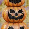 31" Tall Iron Jack-O-Lantern Totem Pole Halloween Decoration
