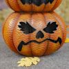 31" Tall Iron Jack-O-Lantern Totem Pole Halloween Decoration