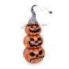 31" Tall Iron Jack-O-Lantern Totem Pole Halloween Decoration