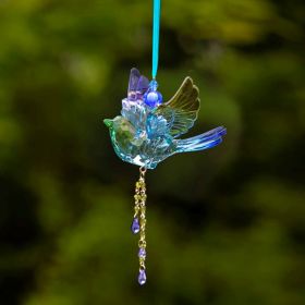 Set of 6 Assorted Five Tone Hanging Acrylic Chickadee Ornaments