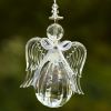 Set of 6 Assorted Hanging Clear Acrylic Angel Ornaments